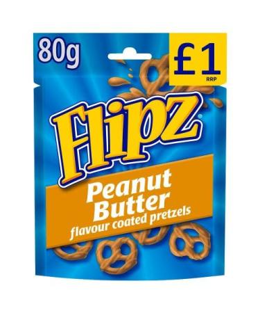 Flipz Peanut Butter Coated Pretzels 12x80g