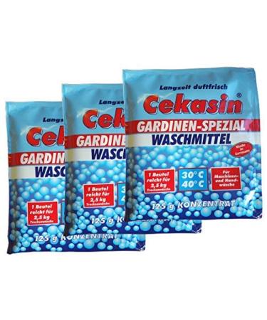 6 x Cekasin Curtain Special Detergent Concentrate 125g Brightener Washing Powder