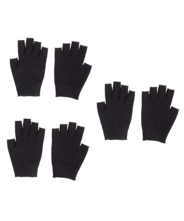 minkissy Moisturizing Hand Gloves 3 Pairs Black Gloves Mositurizing Glove Whitening Glove Spa Glove Mositurizing Fingerless Glove Gel Gloves Hydrating Glove Apparel Moisturizing
