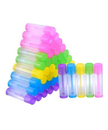 50pcs Clear Lip Balm Containers for DIY Makeup Handcraft - Lightweight Empty Gloss Tubes with Portable Lipstick Cap - ADOCARN - Buy Online on GoSupps.com