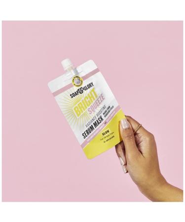 Soap & Glory Bright Squeeze Radiance Boosting Serum Face Mask | Vitamin C & Turmeric | Refreshing for All Skin Types | 50ml - International Shipping Available - Buy Online on GoSupps.com