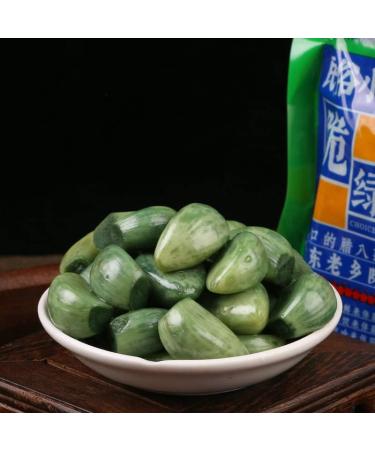 Laba Garlic 250/500g Shandong specialty authentic emerald green garlic green garlic sugar garlic sweet and sour garlic delicious snacks (500g 1bag) - Buy Online on GoSupps.com