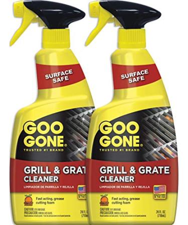 Goo Gone Grill and Grate Cleaner Spray (2 Pack) Cleans and Degreases BBQ Cooking Grates and Racks, Pellet and Electric Smokers- 24 Ounce 24 Fl Oz (Pack of 2)