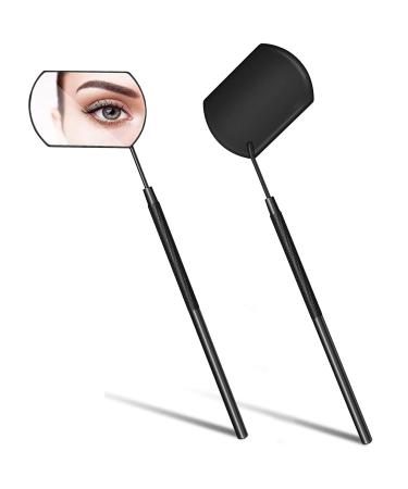 Large Lash Mirror  Dfsuiwk Detachable Eyelash Mirror Stainless Steel Eyelash Makeup Mirror  Eyelash Extensions Accessories for Lash Extension Supplies Black