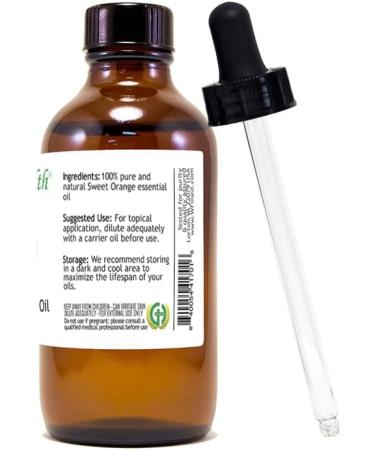 100% Pure Sweet Orange Essential Oil - 4 fl oz Glass Bottle with Dropper | GreenHealth - Buy Online on GoSupps.com