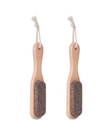 Beaupretty Foot peeling 2Pcs Fu Feeing nailwish nail brush pedicure for Fu Fu Kallus remover for women and M Nner (one-sided) buffer block nail file brown