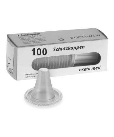 Exeta protective caps Suitable for brown thermoscan 100 pieces I BPA-free fever thermometer attachments with extra thin membrane & drum fur protection I thermometer protective cap for adults & children transparent 100 pieces