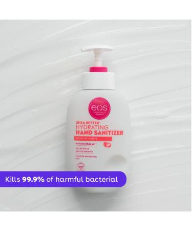 Eos Shea Better Hand Sanitizer - Coconut Waters | 8 fl oz | Kills 99.9% of Bacteria | Instantly Moisturizes - Buy Online on GoSupps.com