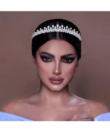 Aoligrace Small Cubic Zirconia Wedding Tiara - Sparkly CZ Princess Crown for Women | Mini Bridal Prom Hair Accessory - Buy Online on GoSupps.com