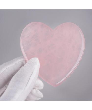 Rose Quartz Sawtooth Gua Sha Scraper Heart Shaped Face Massager for Skin Lifting Slimming Wrinkle Remove Acupuncture 1Pcs - Buy Online on GoSupps.com