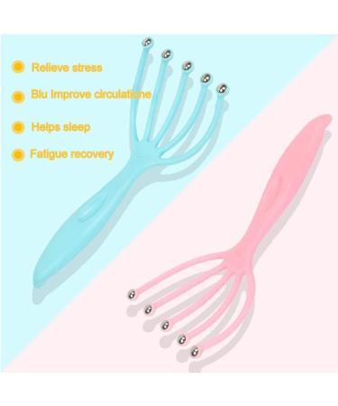 YonTens Scalp Massager - Stress Relief, Relaxation, and Head Care Tool - Pink + Blue - Buy Online on GoSupps.com