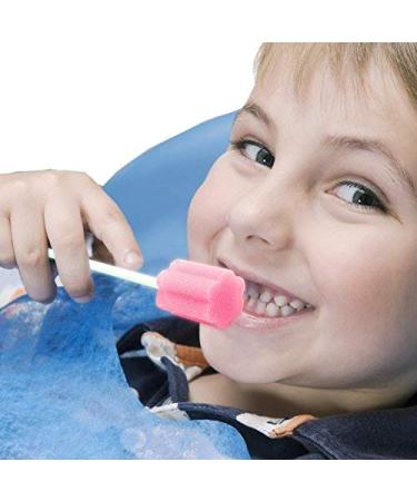 Munkcare Disposable Oral Swabstick Foam Swabs 150ct - Individually Wrapped, Untreated Pink - Buy Online on GoSupps.com