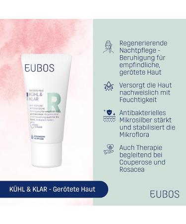 Eubos Cool and Clear Anti-R reddening Intensive Cream 30ml - Dermatologist Recommended for Rosacea Dry & Reddened Skin - Nighttime Skin Regeneration and Renewal - Buy Online on GoSupps.com