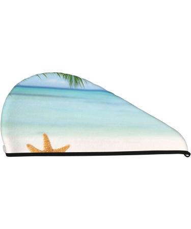 Starfish Beach Microfiber Hair Towel - Ultra-Absorbent Coral Velvet Wrap for Women | Quick Dry for Long Curly & Thick Hair - Buy Online on GoSupps.com