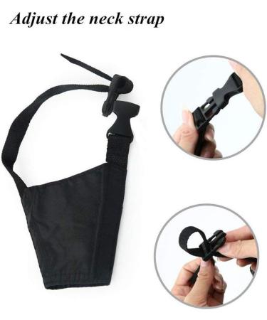 Amacoam Adjustable Nylon Dog Muzzle Set - 7 Pieces for Small Medium & Large Dogs | Breathable Anti-Bite Anti-Bark & Anti-Chewing Safety Protection in Black - Buy Online on GoSupps.com