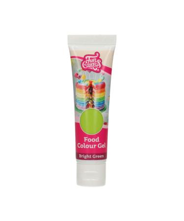 Funcakes Food Color Gel light green: highly concentrated food coloring for dough cream fondant marzipan dough.Simple dosage.Individual drops to create living colors.Halal.30 g Bright Green
