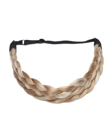 Buy Honey Blonde Braided Hair Extensions | Classic Chunky Width Headband | Elastic Stretch Beauty Accessory for Women & Girls - Buy Online on GoSupps.com