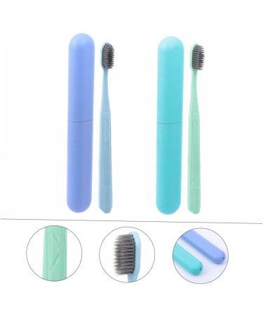 Hapinary Ultra Travel Toothbrush Set - 2 Pack Sensitive Natural Toothbrushes for Gentle Oral Care - Buy Online on GoSupps.com