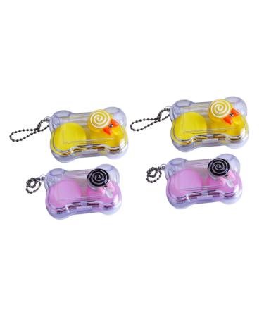 JECOMPRIS 4 sentences contact lens container for contact lenses make-up lens holder Tool for removing contacts contacts case cute travel small lens plastic