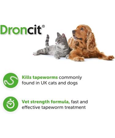 RS Pet Droncit Bayer Dog & Cat Tapeworm Tablets x 10 Pack - Buy Online on GoSupps.com