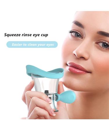 Chislim Silicone Eye Wash Cup - Manual Air Pressure Eye Cleaning Cup (Blue) - Buy Online on GoSupps.com