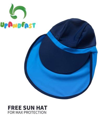 upandfast Baby Boy Swimwear Infant One Piece Zip Swimsuit Sun Hat | UPF 50+ Sailboat Design 9-12 Months - Buy Online on GoSupps.com
