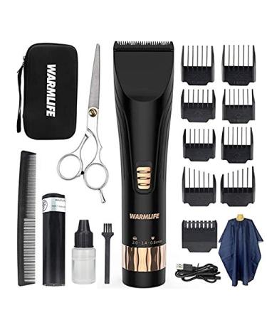 Warmlife Hair Clippers for Men, Professional Barber Clippers for Hair Cutting Kit, Cordless Hair Trimmer for Men with Apron, Scissors, Combs and Portable Bag X5-NEW-1