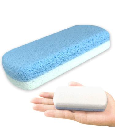 HEALLILY 2pcs Glass Pumice Stone Pedicure feet Stone for Feet Double Side Hard Skin Callus Remover Scrubber Cleaning As Shown 1 count (Pack of 1)