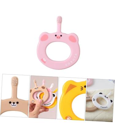 Minkissy Baby Toothbrush & Tongue Cleaner - Soft Bristle Cartoon Kids Toothbrush Set for Infants - Eco-Friendly Anti-Drop Design - Buy Online on GoSupps.com