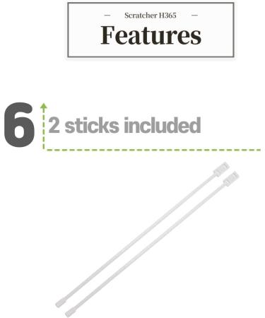 Cast Itch Scratcher and Cleaner Sanitizer - Relief for Itching and Cleansing Cast Covered Arms and Legs - 2 Sticks Included - Buy Online on GoSupps.com