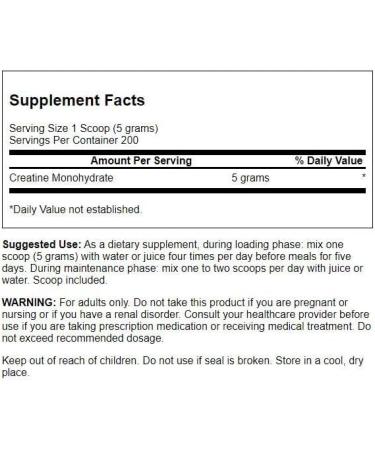 Buy Swanson Creatine Powder 2 lb | Premium Creatine Supplement for Muscle Gains & Energy Boost | Free International Shipping - Buy Online on GoSupps.com