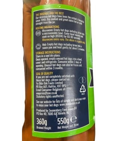 Ye Olde Oak Frankfurters 550g - Premium Quality Sausages for Authentic Flavor - Buy Online on GoSupps.com