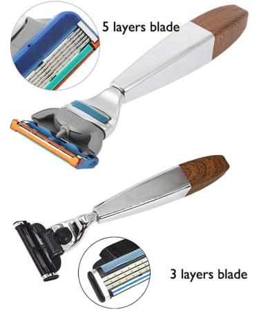 GHQyp Men's Shaving Brush Set - High-Quality Silberspitz Dachshaar Brush & Stylish Razor Holder - Perfect for International Grooming Needs - Buy Online on GoSupps.com