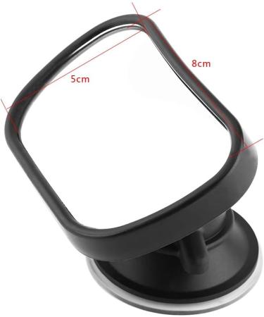 Universal Adjustable Car Baby Rear View Safety Mirror - Suction Cup & Clip - Black | 1 Piece - Buy Online on GoSupps.com