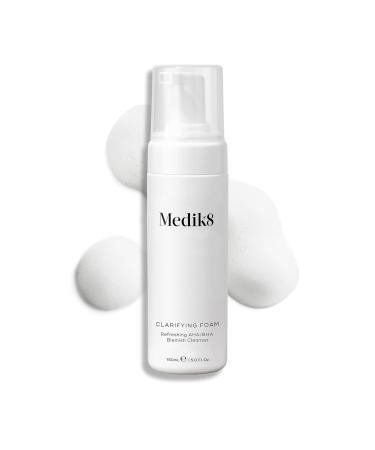Medik8 Clarifying Foam - Lightweight AHA & BHA Cleanser for Sensitive Skin | Salicylic Acid & Niacinamide | Non-Drying Daily Facial Wash - 5 oz - Buy Online on GoSupps.com