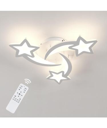 Seamoon LED ceiling light dimmable 30W 3375LM ceiling lamp Living room Modern ceiling light bedroom with remote control/app for living room and children's room 3000k-6500k 50cm 3 light dimmable
