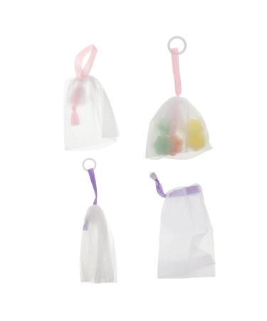 Shower Net Bag Exfoliating Soap Bag Shower Foaming Nets Facial Cleaning Tool Soap Foaming Bag Exfoliating Glove Bath Foaming Nets Soap Pouch Handmade Soap Mesh Exfoliating Tool 13X12X0.5CM Random Color B