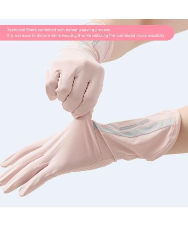 Porupael Women's UV Sun Protection Full Finger Touchscreen Gloves - Slipproof Summer Bicycle Golf and Fishing Gear in Pink - Buy Online on GoSupps.com
