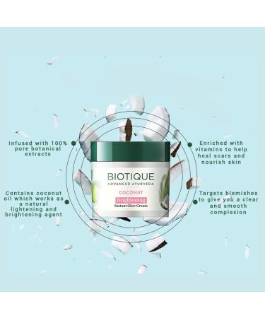 Biotique Coconut Whitening and Brightening Cream for All Skin Types - Buy Online on GoSupps.com