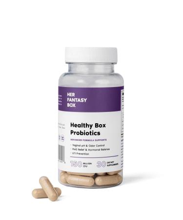 Healthy Box Probiotics Vaginal Care Advanced Formula for PMS Relief Hormonal Balance and UTI Prevention