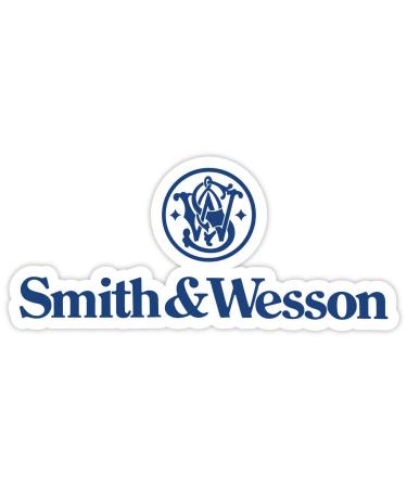 Smith and Wesson Blue Slogan Sticker Decal 6" x 3"