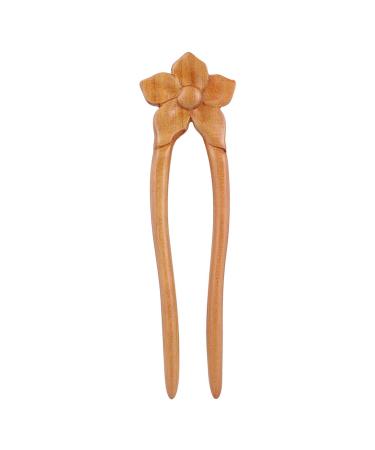 LALAFINA Wooden Hairpin Wedding Hair Clip Hair Styling Clip Decor Flower Hair Chopstick Women Wooden Hair Chopsticks Chinese Wood Hair Pin Flower Headpiece Vintage Hair Claw Bride