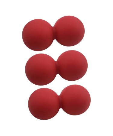 Partykindom 3st silicone gag muscle roll massage roller peanut massage ball relaxation ball full body massage balls Self-massage foot massage double massage fitness yoga ball whole body