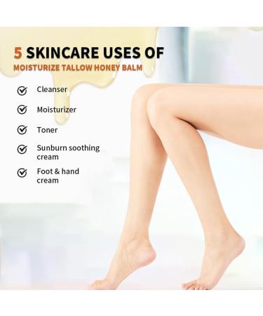 Wenrny Moisturize Tallow and Honey Balm 2 Pcs Honey Tallow Face Moisturizer for Skin Hydration Deeply Moisturizing and Fast Absorption Beef Tallows Moisturizer for Face Skin Care 100g/3.52 Oz - Buy Online on GoSupps.com
