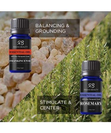 Radha Beauty Top 8 Essential Oils Gift Set - Pure Therapeutic Grade for Diffusers, Massage & Aromatherapy - Skin & Hair Care - Buy Online on GoSupps.com