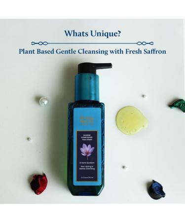 Blue Nectar Kumkumadi Brightening Face Wash | Sulphate-Free Anti Pimple Cleanser with Saffron for Women & Men (10 Herbs 3.38 Fl Oz) - International Shipping Available - Buy Online on GoSupps.com