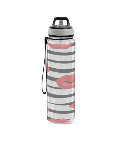 linqin Cosmetics Makeup Girls Gym Water Bottle for Women Men Daily Water Intake Bottle