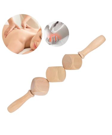 Wooden Roller Massager - Abdominal Massage Wheel for Soft Tissue Therapy & Pain Relief | Acupuncture Muscle Recovery Tool - Buy Online on GoSupps.com