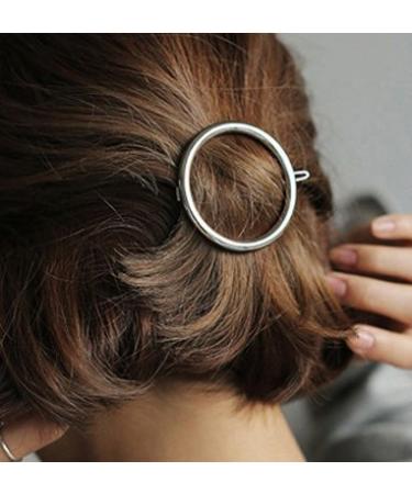 BeautyMood 6pcs Dainty Gold/Silver Geometric Hairpin Set - Circle, Triangle, Moon - Buy Online on GoSupps.com