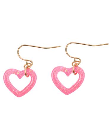 Feylie hollow heart earrings stylish heart earrings drop earrings earrings acrylic material dangling earrings perfect for everyday use appointments parties rose
